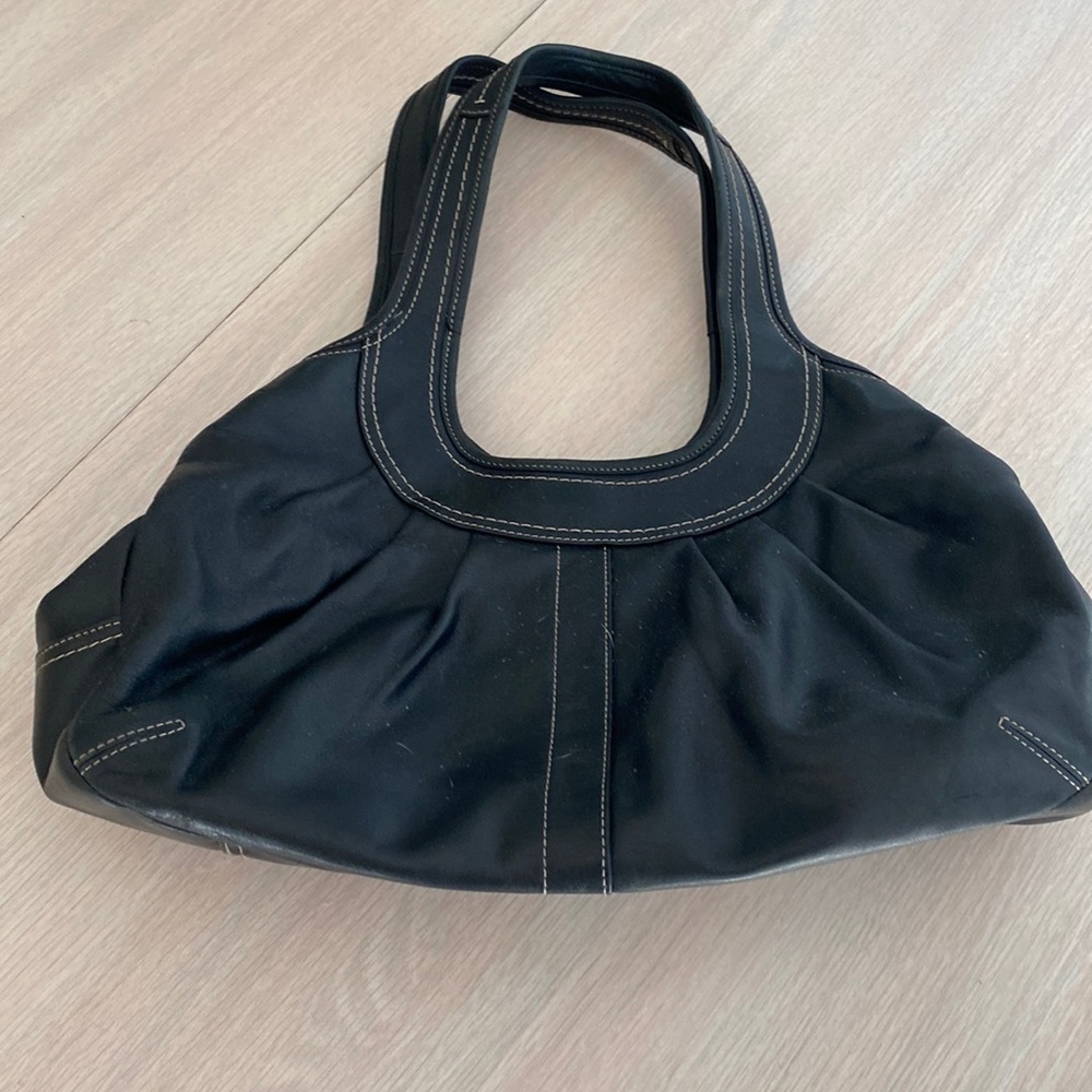 REDUCED!!!  Coach black leather shoulder purse.